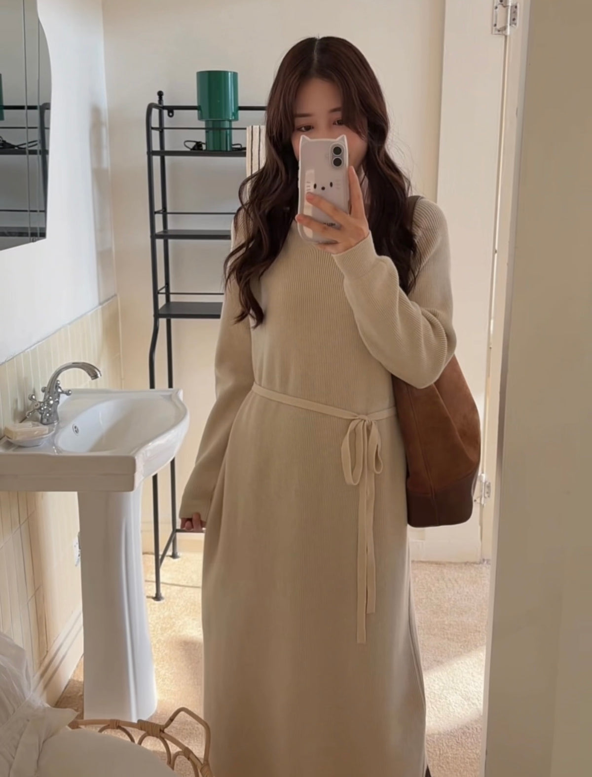 HELLO MILK TEE- 85903 針織連衣裙