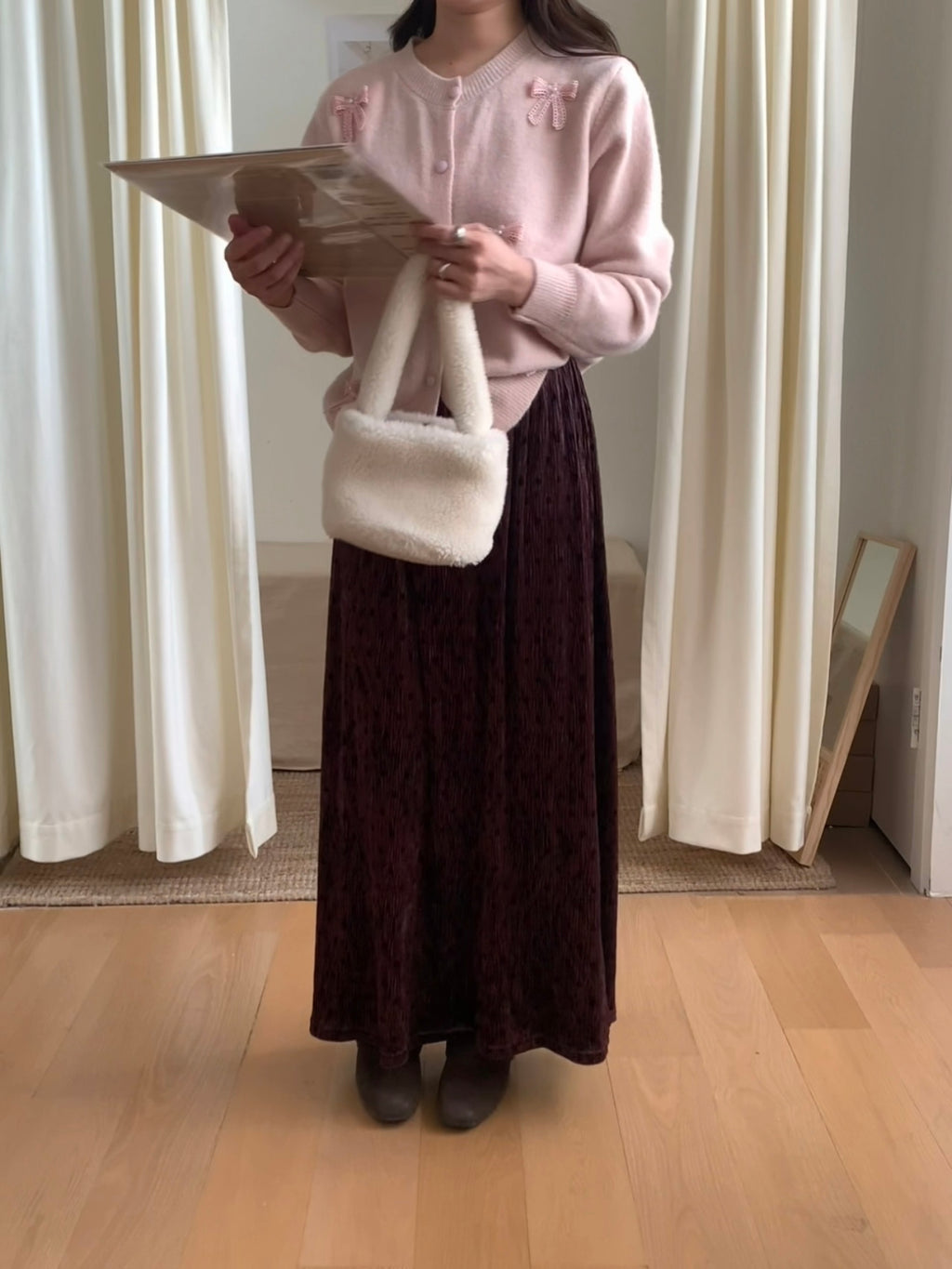 HELLO MILK TEE- 85888 蝴蝶結上衣