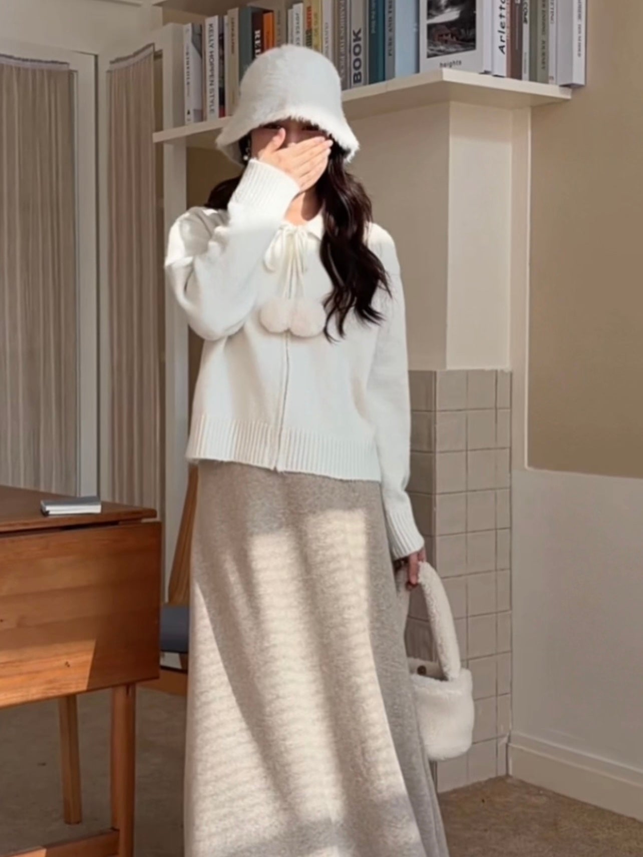 HELLO MILK TEE- 85908 軟糯半裙