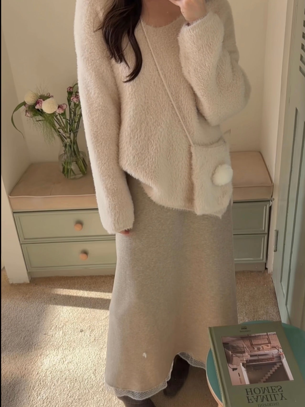 HELLO MILK TEE- 85920 毛絨上衣(有小包)