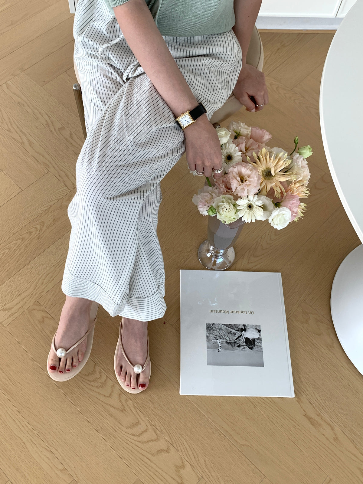 HELLO MILK TEE- 83324 珍珠拖鞋