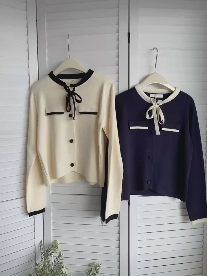 HELLO MILK TEE- 85625 氣質開衫