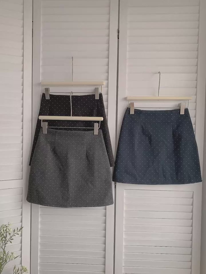 HELLO MILK TEE- 85472 點點短裙