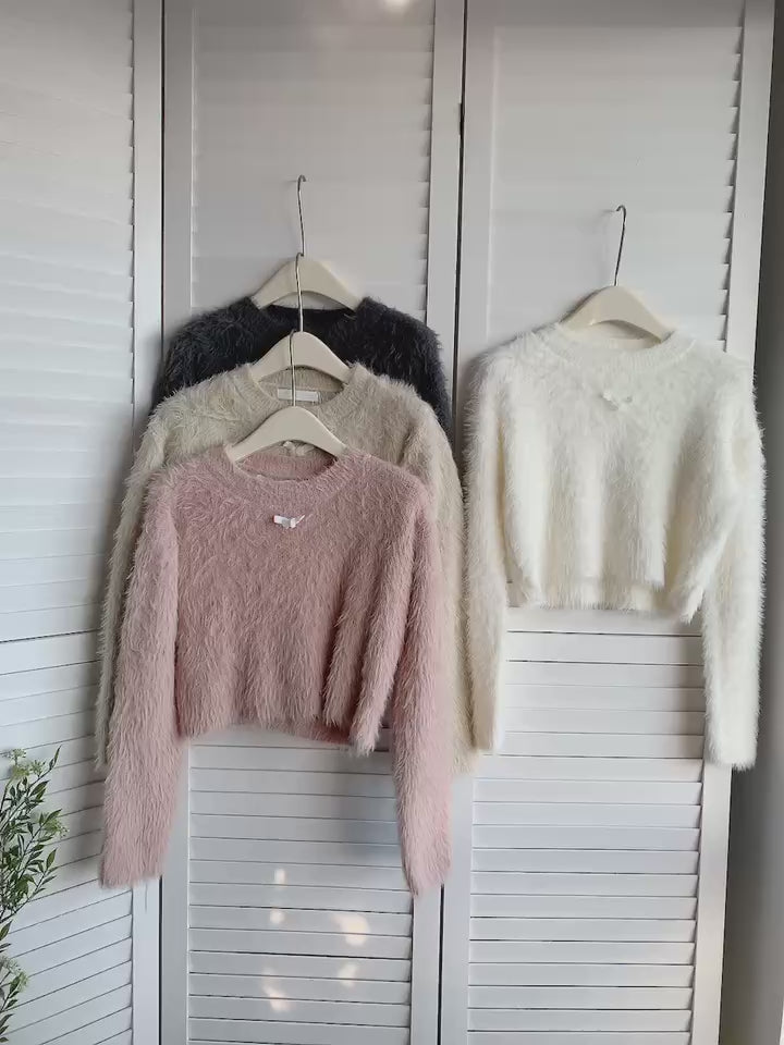 HELLO MILK TEE- 85690 毛絨上衣