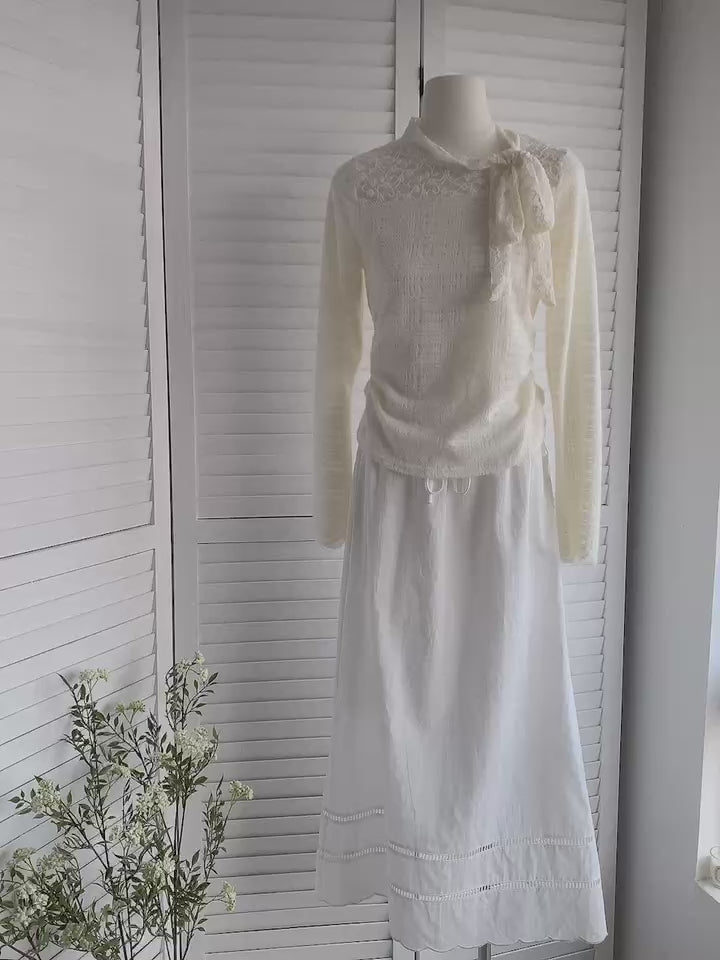 HELLO MILK TEE- 85533 蕾絲上衣