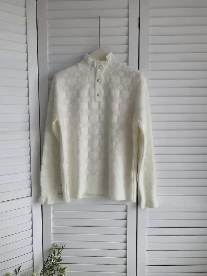 HELLO MILK TEE- 85599 花邊領小衫