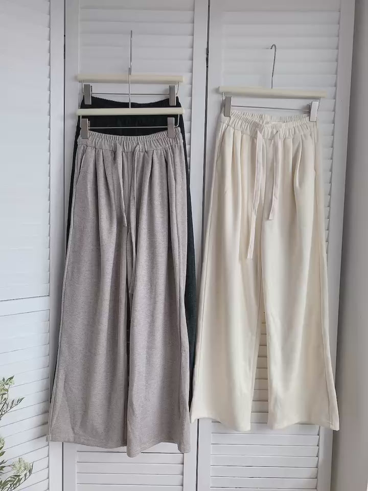 HELLO MILK TEE- 85610 羊絨闊腿褲