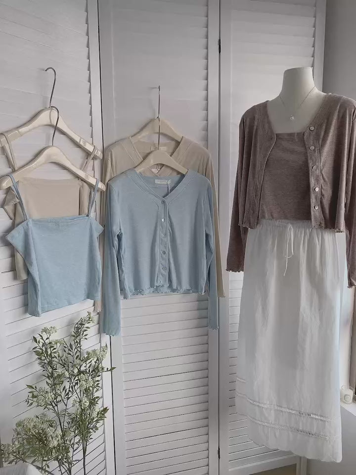 HELLO MILK TEE- 85520 簡約兩件套