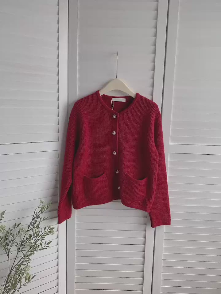 HELLO MILK TEE- 85886 口袋開衫