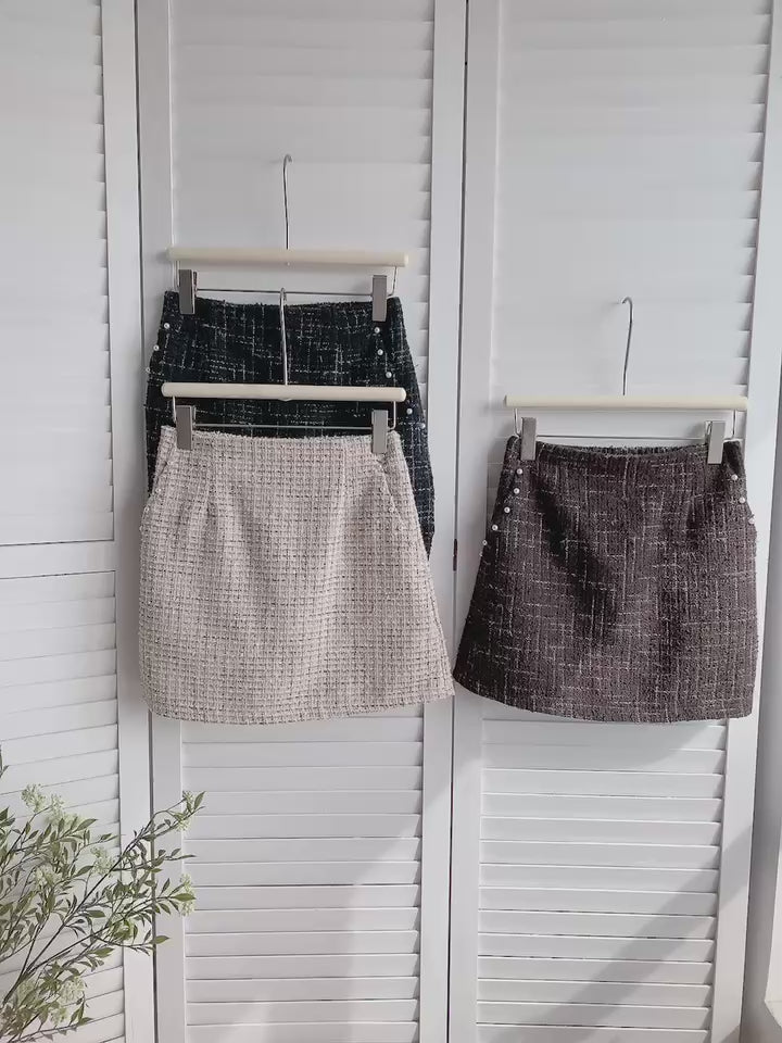 HELLO MILK TEE- 85795 質感短裙