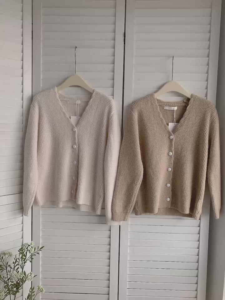 HELLO MILK TEE- 85594 V領針織衫