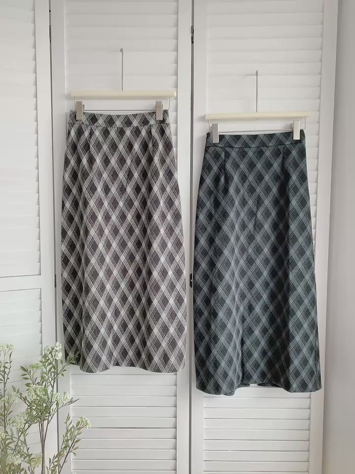 HELLO MILK TEE- 85551 菱格半裙