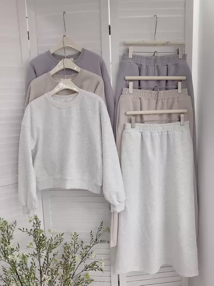 HELLO MILK TEE- 85684 衛衣套裝