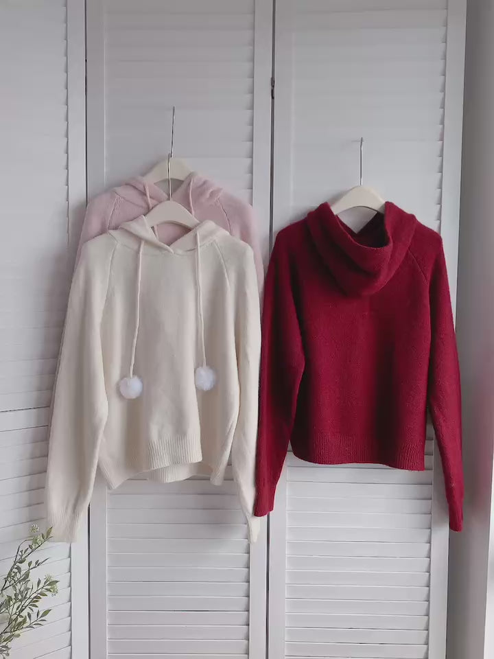 HELLO MILK TEE- 85878 連帽針織衫