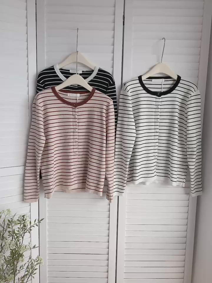 HELLO MILK TEE- 85585 條紋針織衫