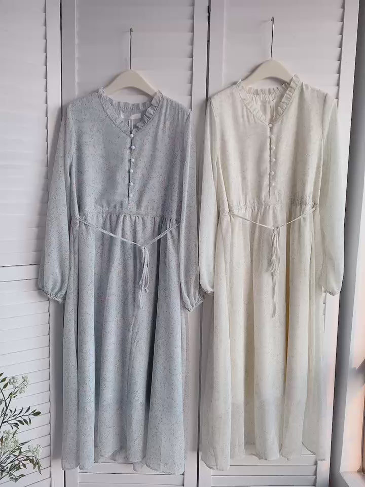 HELLO MILK TEE- 85777 法式碎花裙