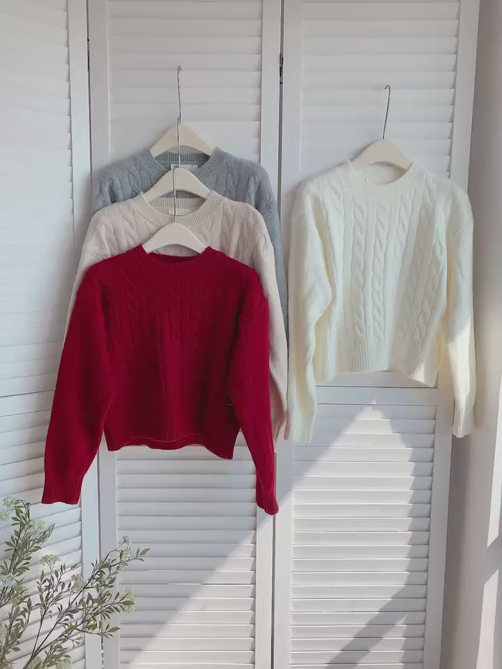 HELLO MILK TEE- 85866 圓領針織衫