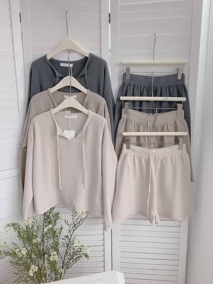 HELLO MILK TEE- 85561 休閒套裝