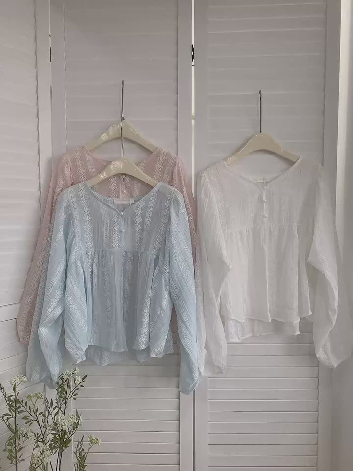 HELLO MILK TEE- 85504 法式上衣