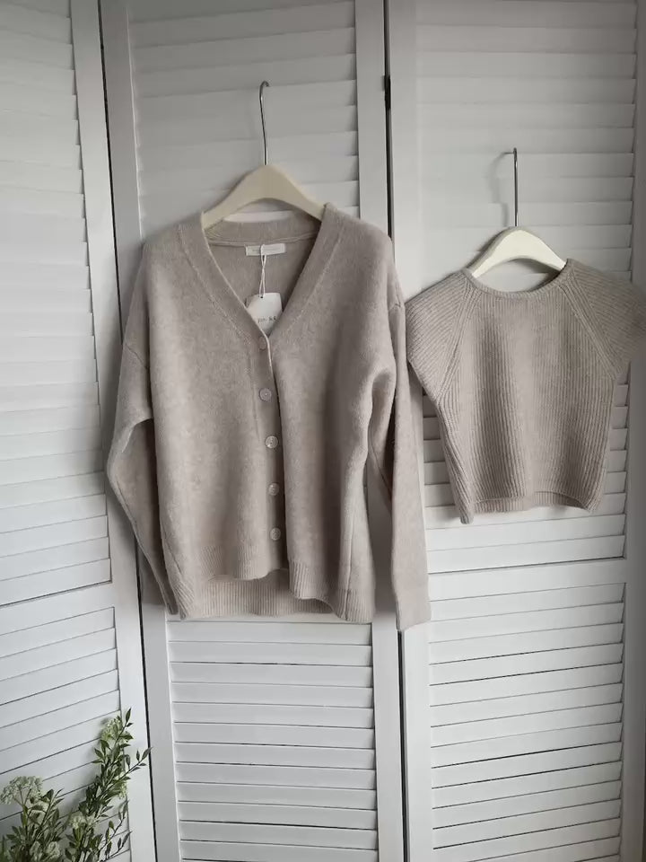 HELLO MILK TEE- 85582 針織兩件套