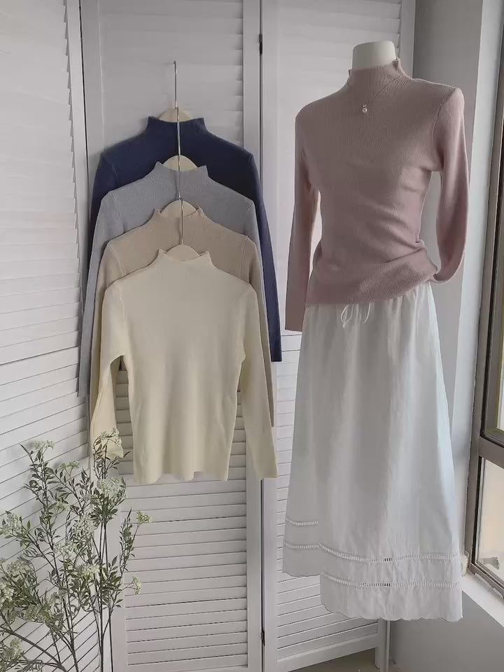 HELLO MILK TEE- 85528  中領打底