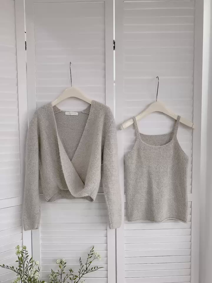 HELLO MILK TEE- 85580 V領套裝