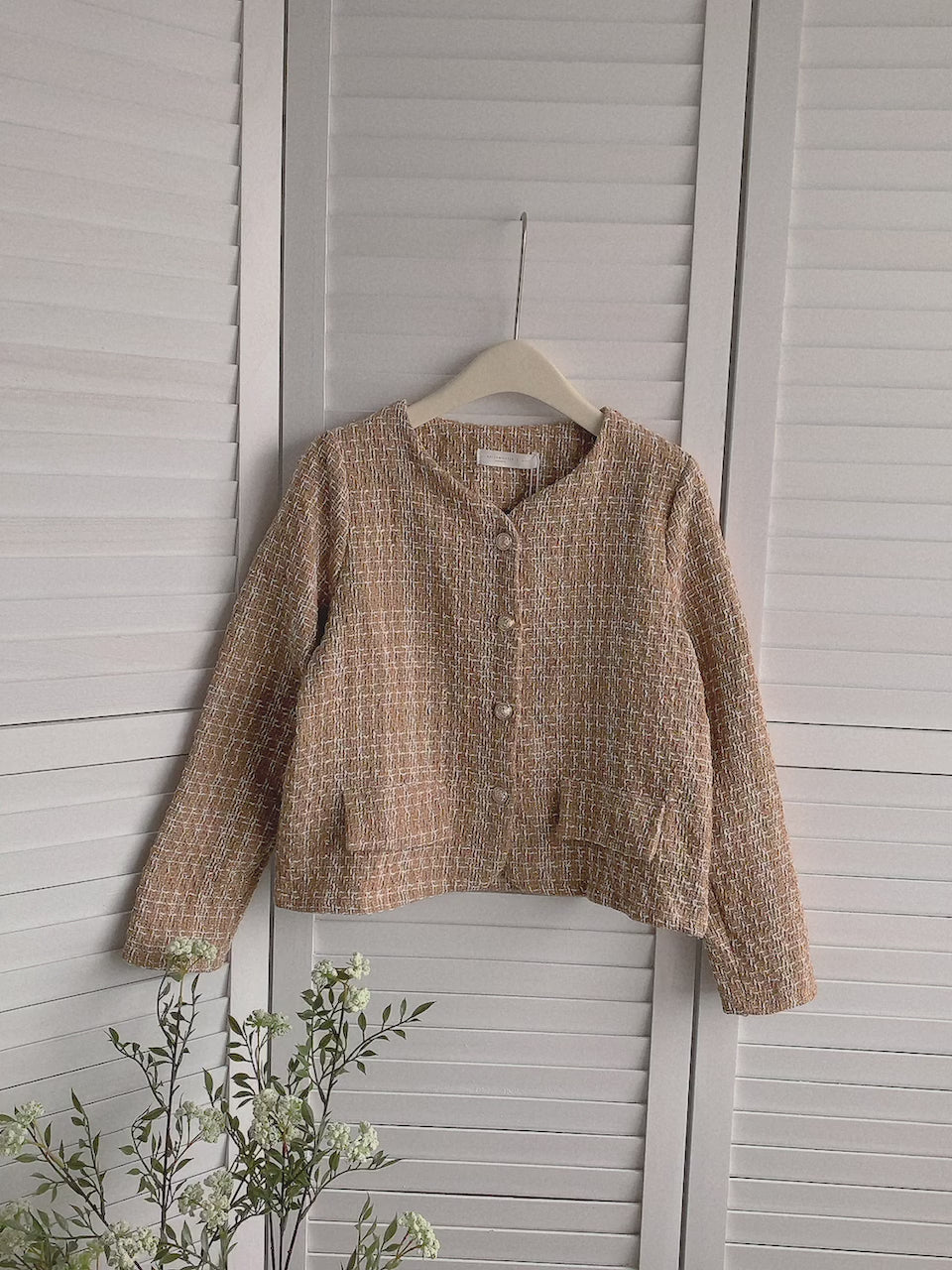 HELLO MILK TEE- 85502  小香風外套