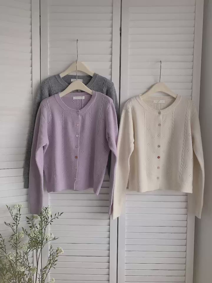 HELLO MILK TEE- 85524 彩扣毛衣