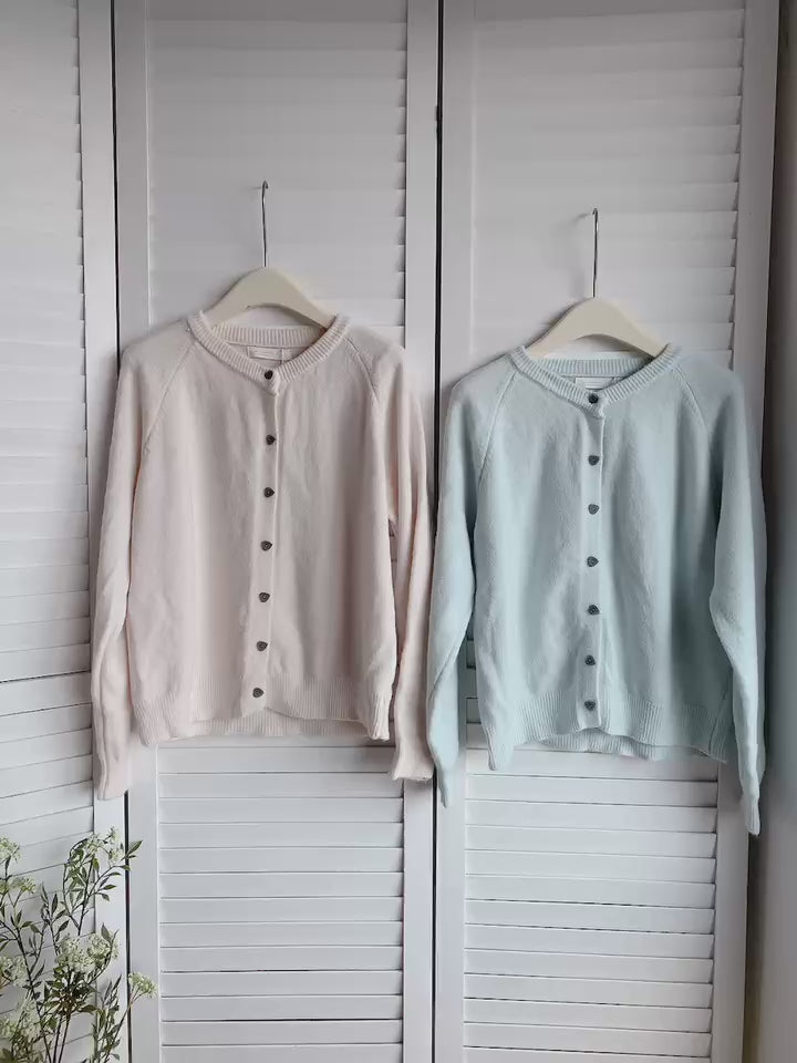 HELLO MILK TEE- 85589 愛心扣開衫