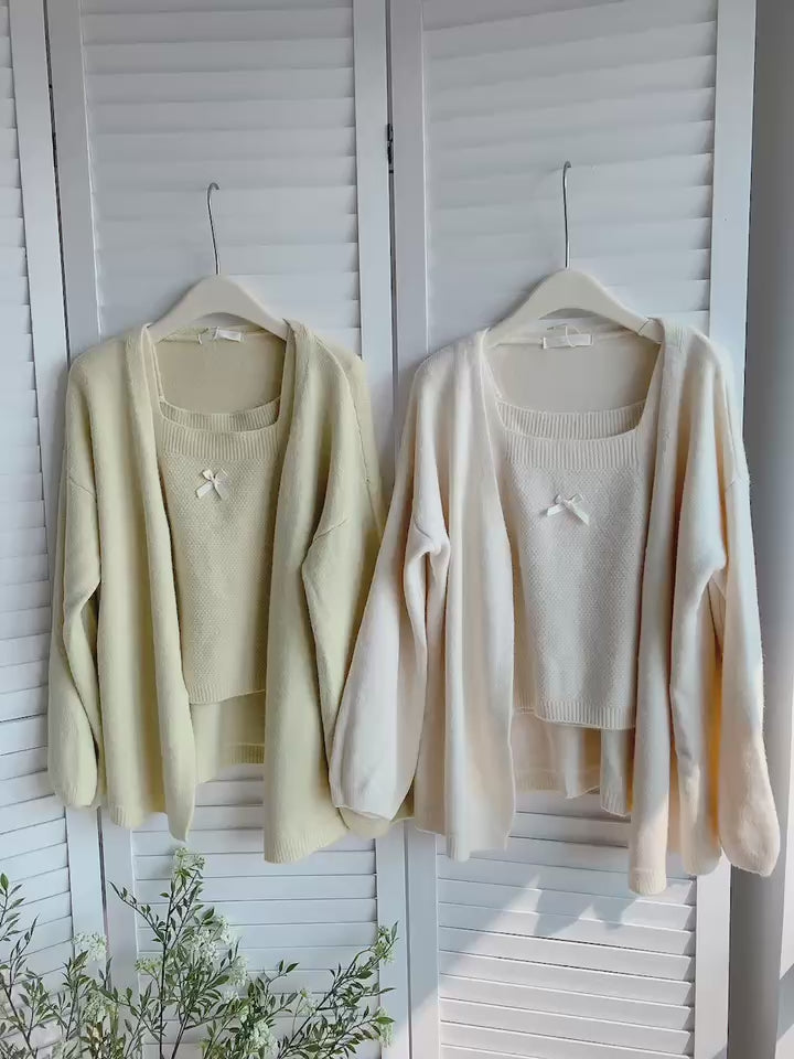 HELLO MILK TEE- 85762 針織套裝