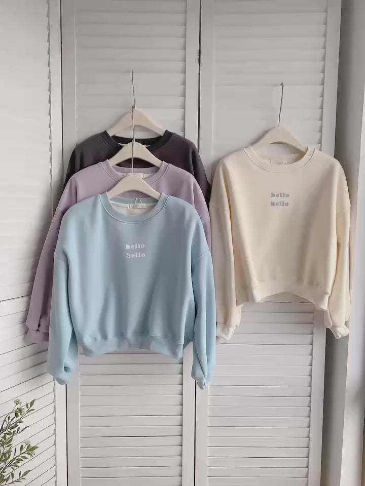 HELLO MILK TEE- 85881 套頭衛衣