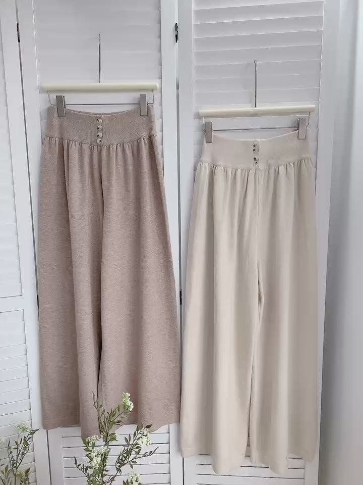 HELLO MILK TEE- 85612 高腰休閒褲