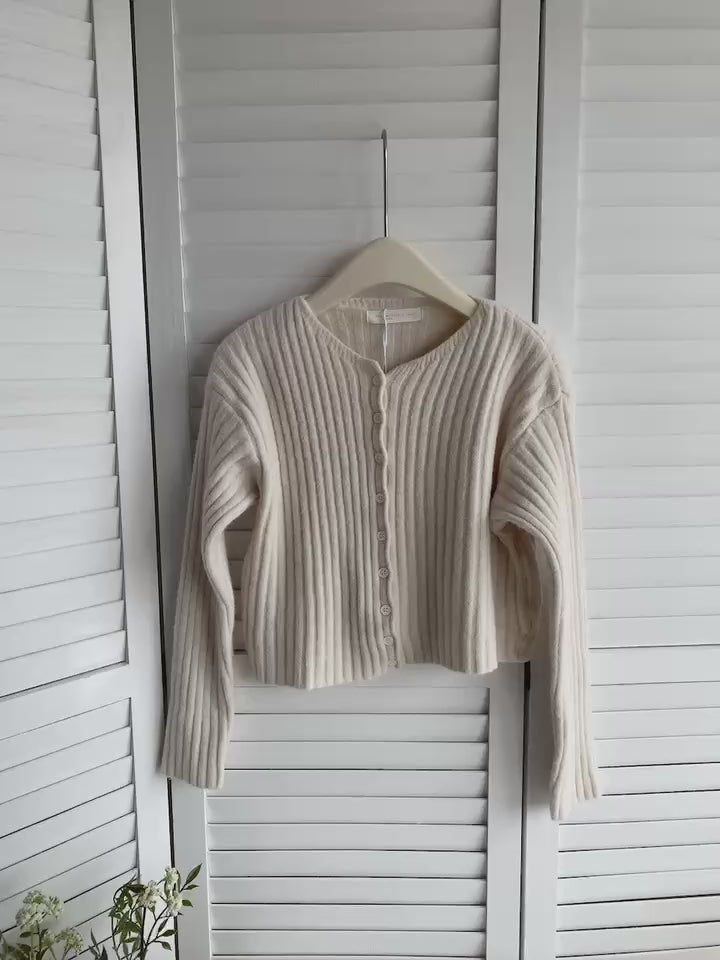 HELLO MILK TEE- 85588 排扣開衫