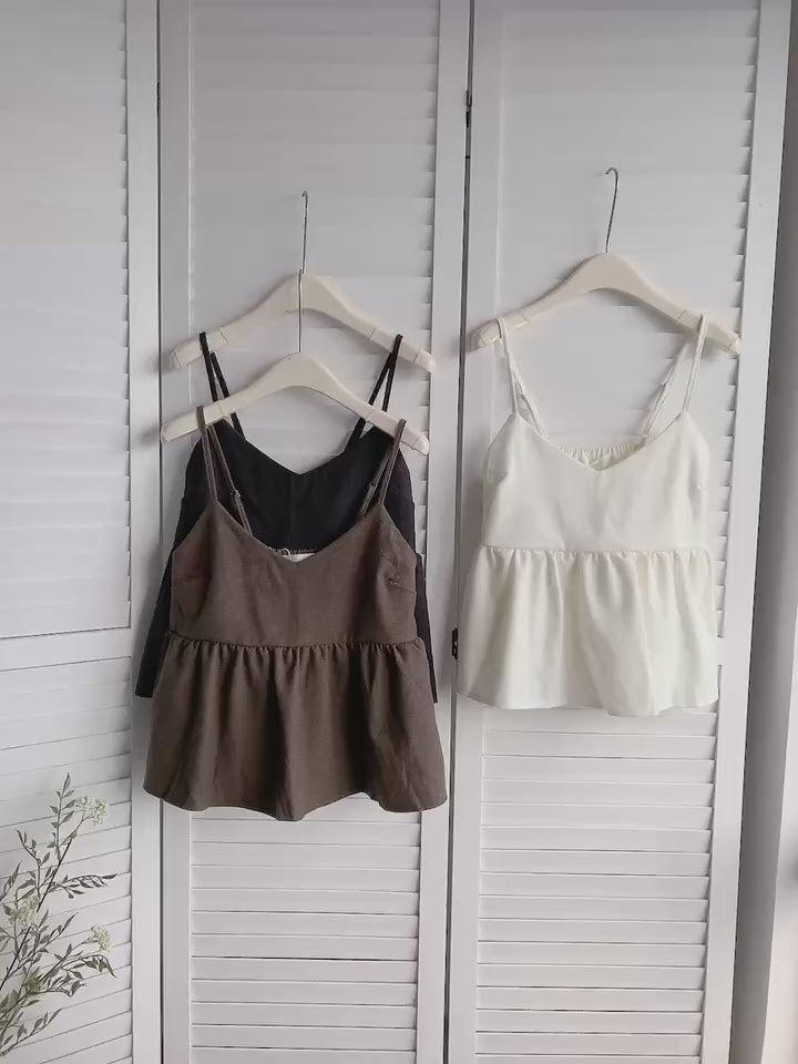 HELLO MILK TEE- 85832 簡約吊帶衫