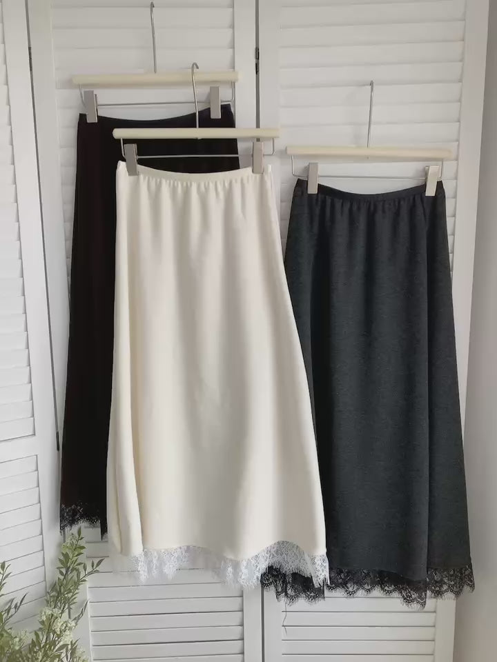 HELLO MILK TEE- 85623 拼接半裙