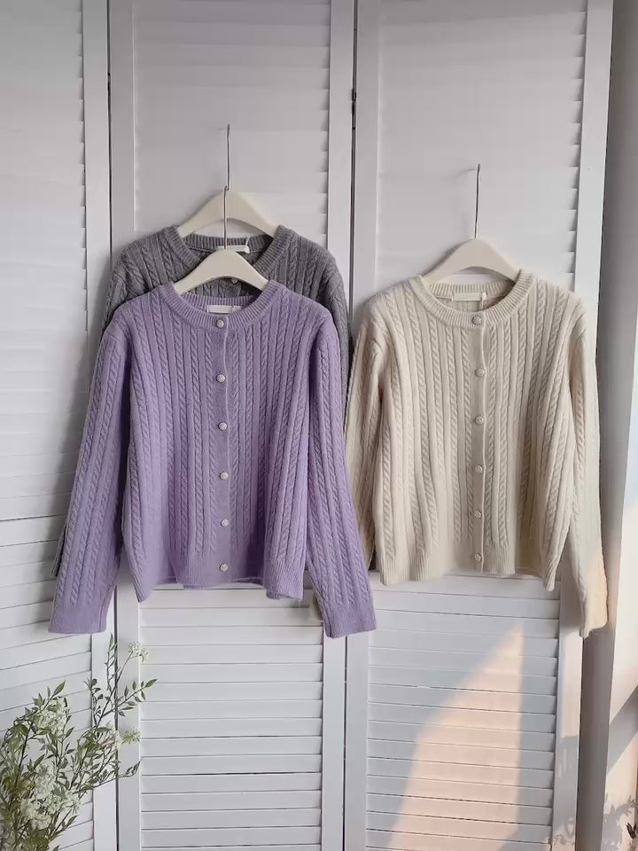 HELLO MILK TEE- 85814 扭花針織衫