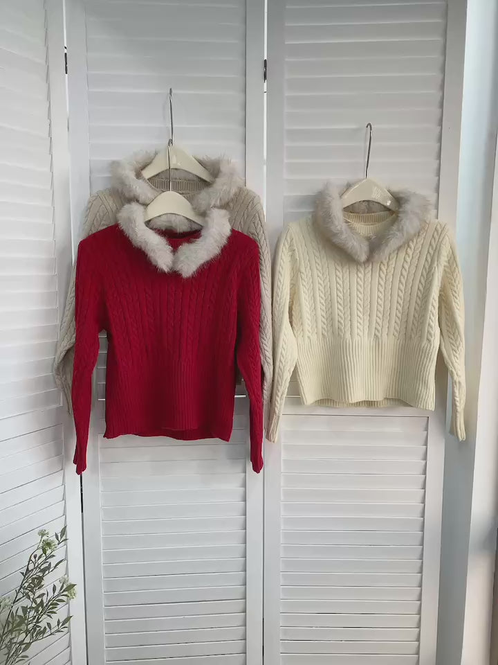 HELLO MILK TEE- 85893 扭花針織衫