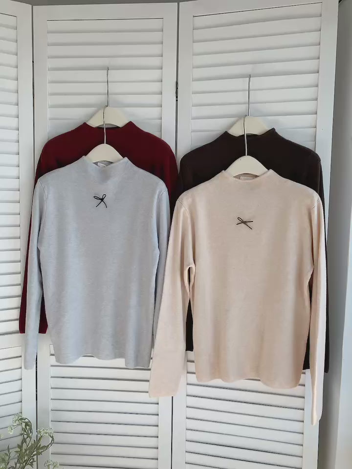 HELLO MILK TEE- 85806 半高領打底