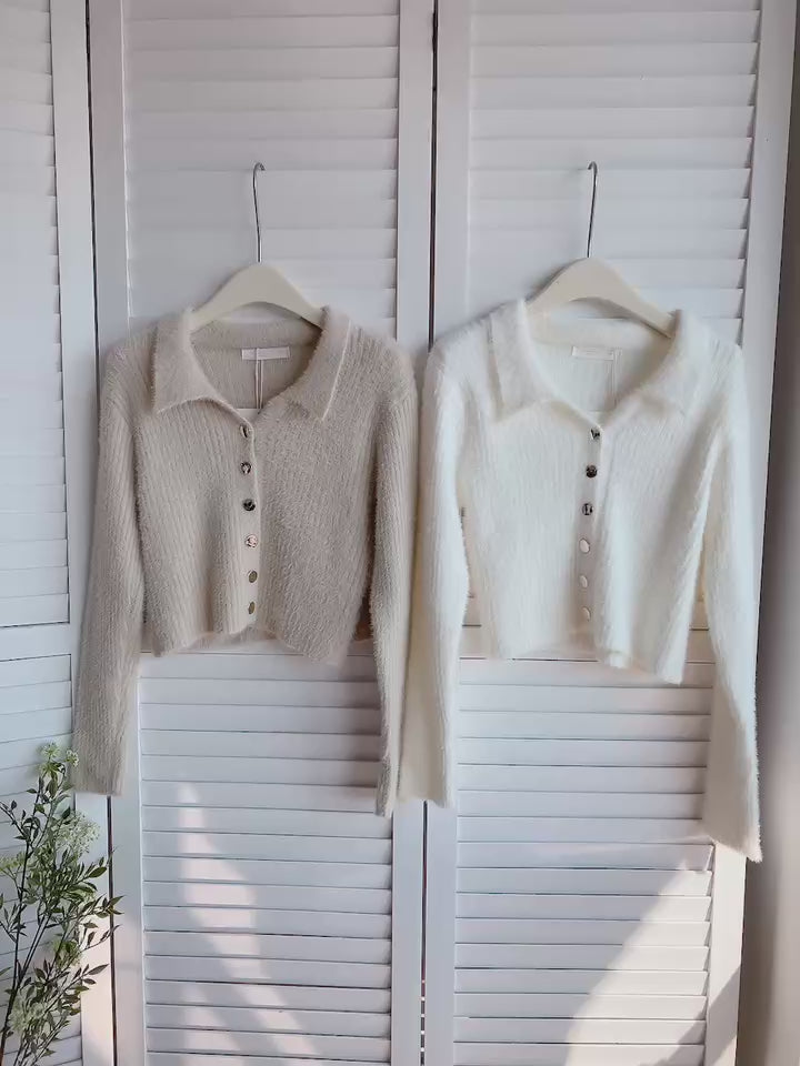 HELLO MILK TEE- 85677 翻領毛衣