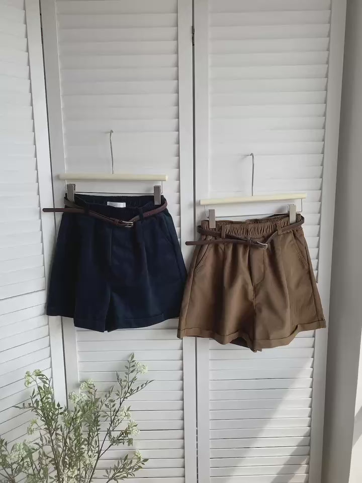 HELLO MILK TEE- 85549 純色短褲