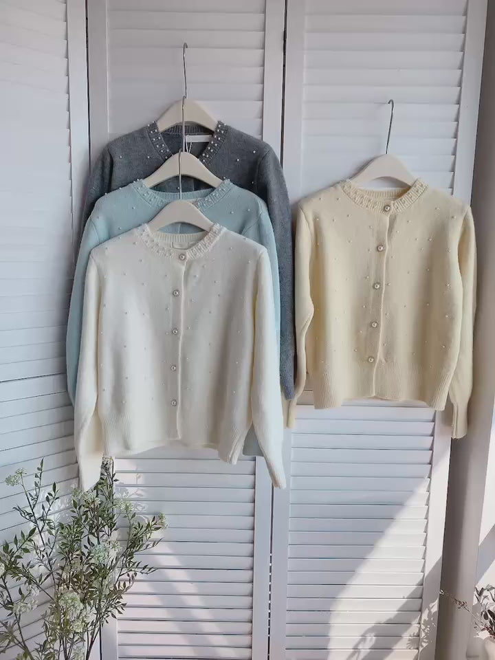 HELLO MILK TEE- 85674 釘珠毛衣