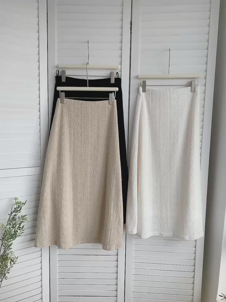 HELLO MILK TEE- 85721 質感半裙