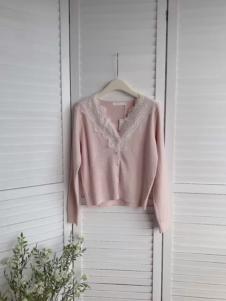 HELLO MILK TEE- 85764 蕾絲上衣