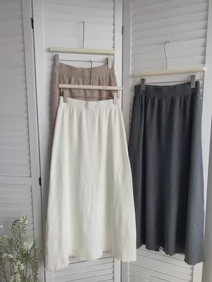 HELLO MILK TEE- 85657 卷邊半裙