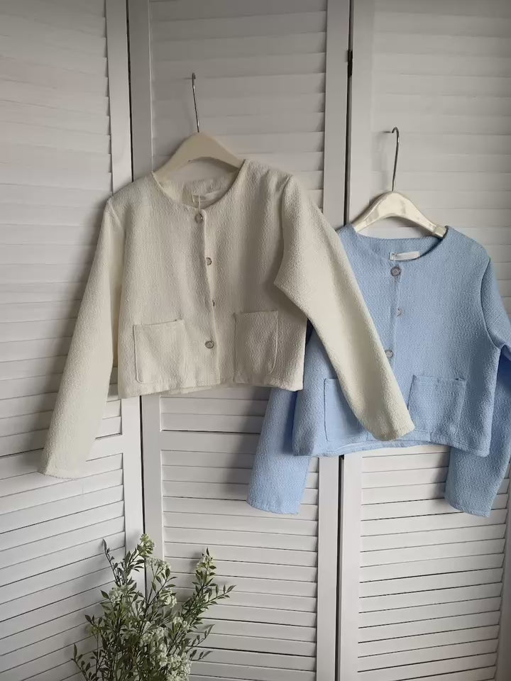 HELLO MILK TEE- 85634 小香風上衣