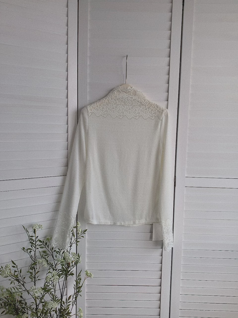 HELLO MILK TEE- 85538  水貂毛小衫